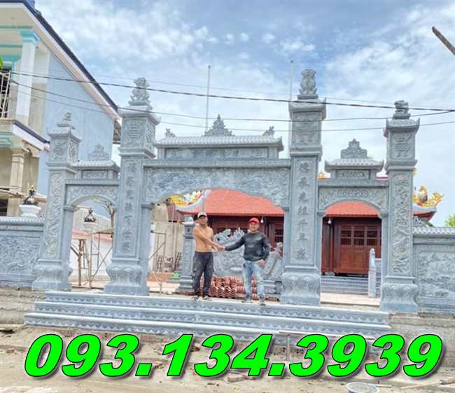 Mẫu cổng đá đền miếu đẹp^2025